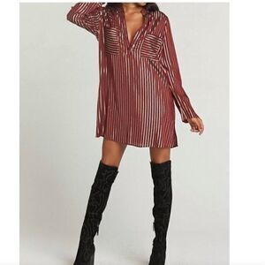 Show Me Your Mumu Maribelle Shirt Dress In Late Night Stripe Size XS